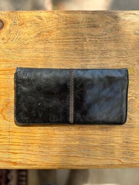 Sigrid Olsen black leather clutch